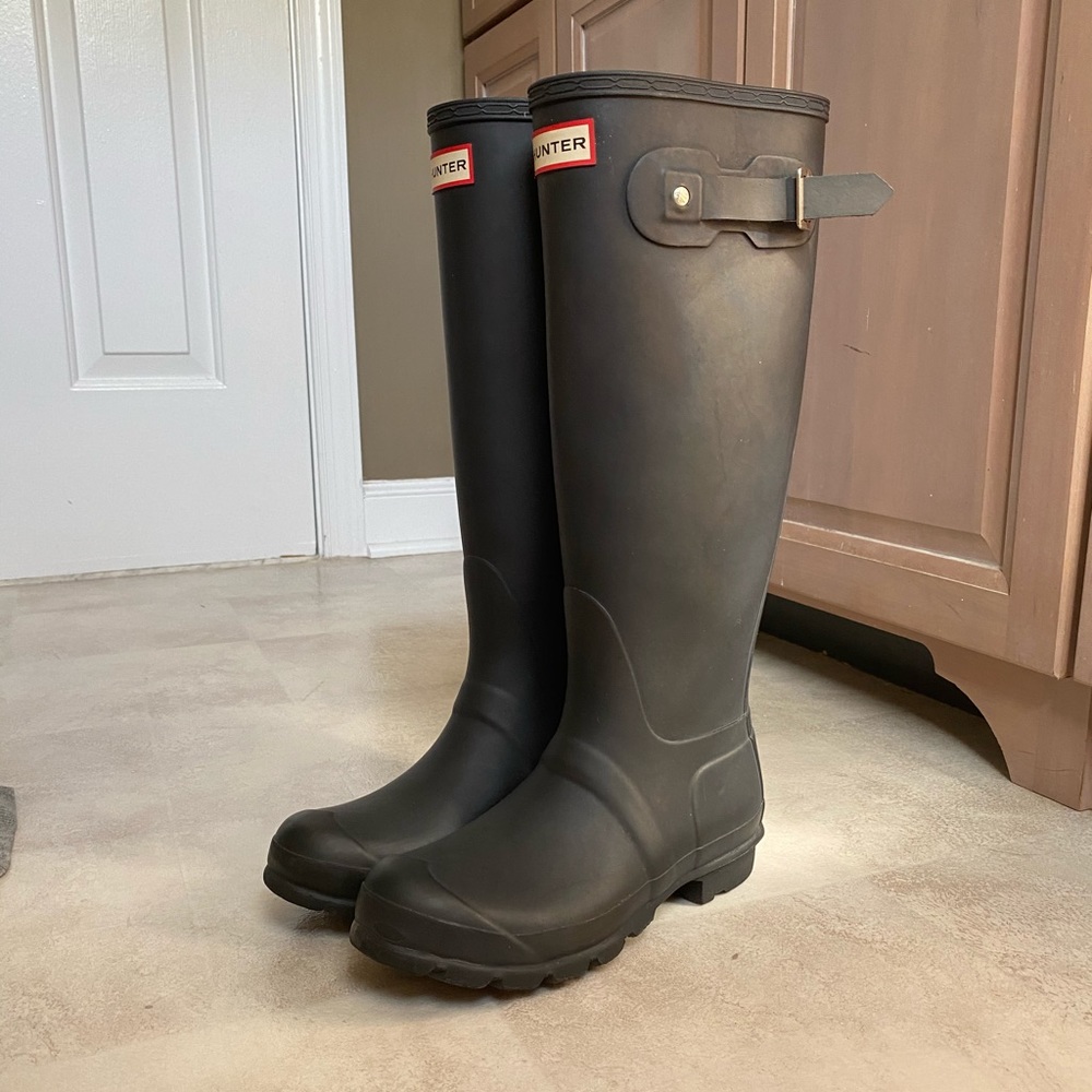 Tall hunter rain boots